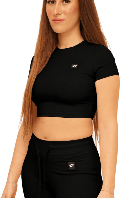 Crop Top Yoga Silhouette, Style Sublimé