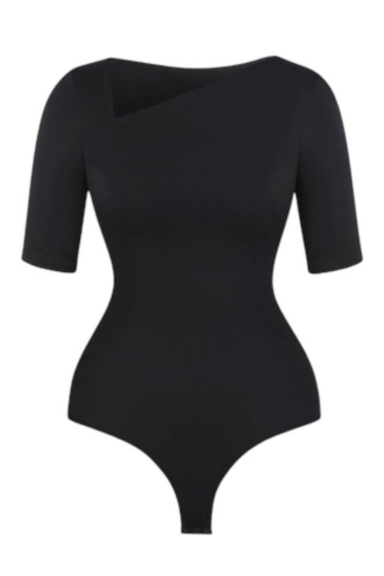 Body Asymétrique à Manches Courtes