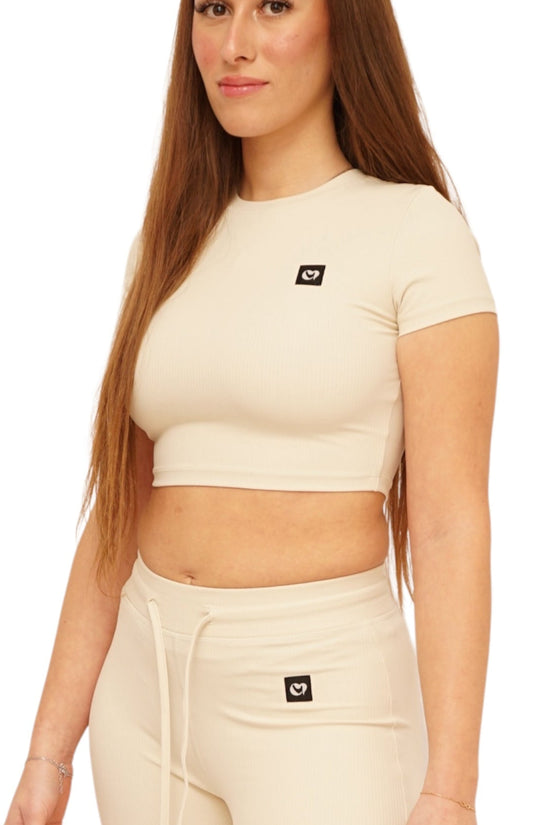 Crop Top Yoga Silhouette, Style Sublimé