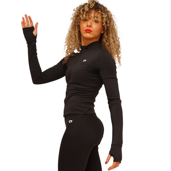 Veste de sport ajustée noire – Confort et style pour vos entraînements - Spicy